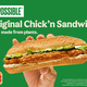 Product shot for Burger King's new Impossible Original Chick'n Sandwich